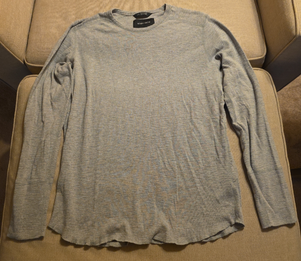 Wings + Horns Heather Gray Long Sleeve Tee